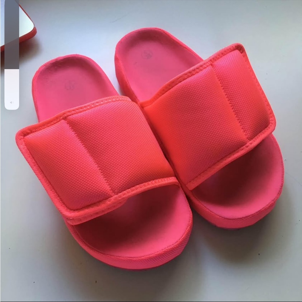 Nasty Gal Neon Pink Sandals